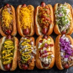 All-American Hot Dog Bar with Regional Toppings