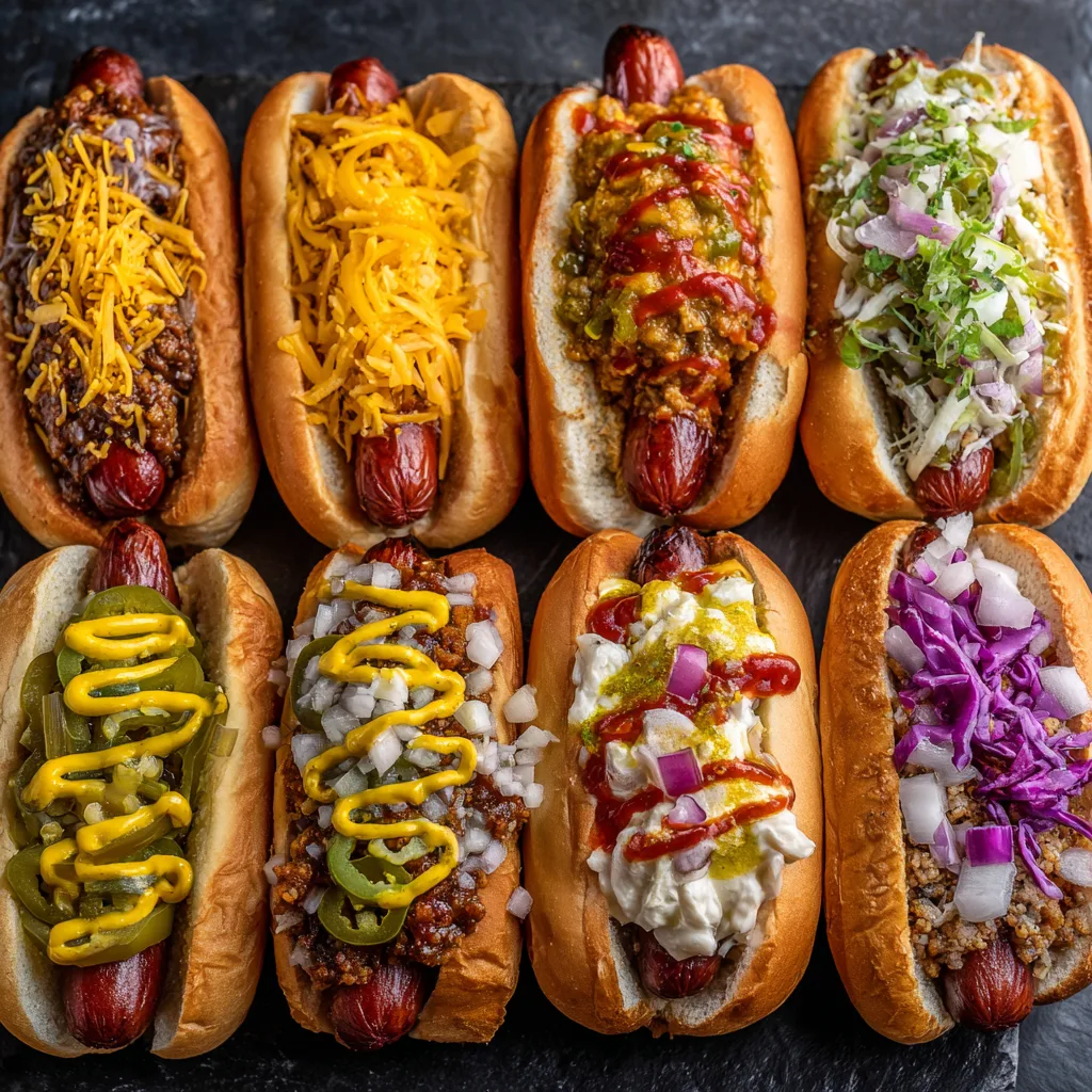 All-American Hot Dog Bar with Regional Toppings