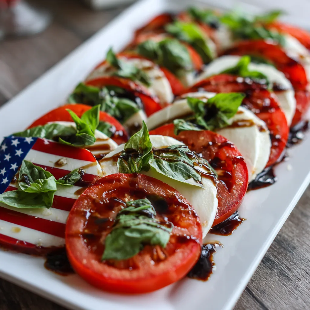 American Flag Caprese Salad Platter