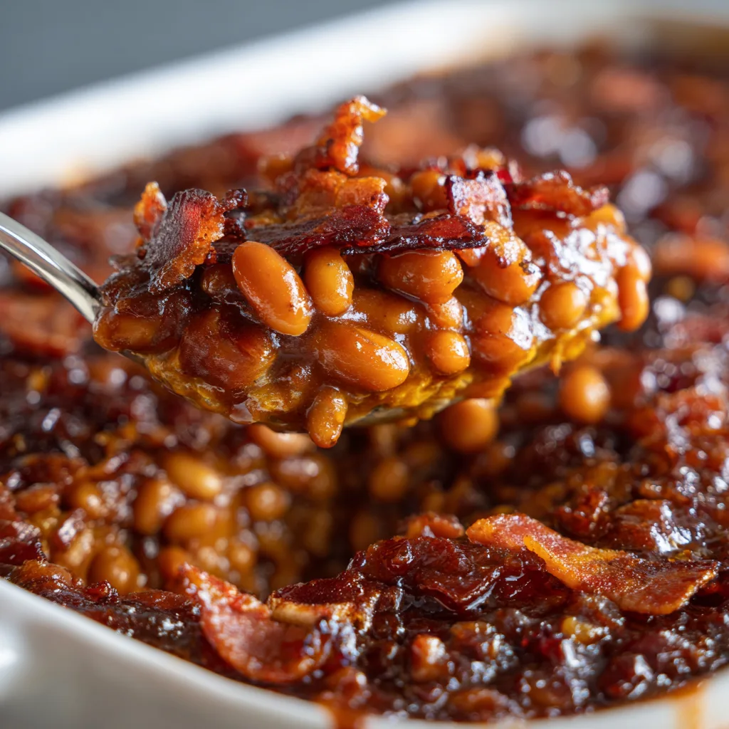 BBQ Baked Beans with Bacon & Brown Sugar