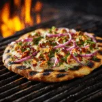 BBQ Chicken Flatbread on the Grill (BBQ)