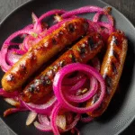BBQ Hot Links with Quick-Pickled Onions