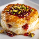 Baked Brie with Strawberry Jam & Pistachios
