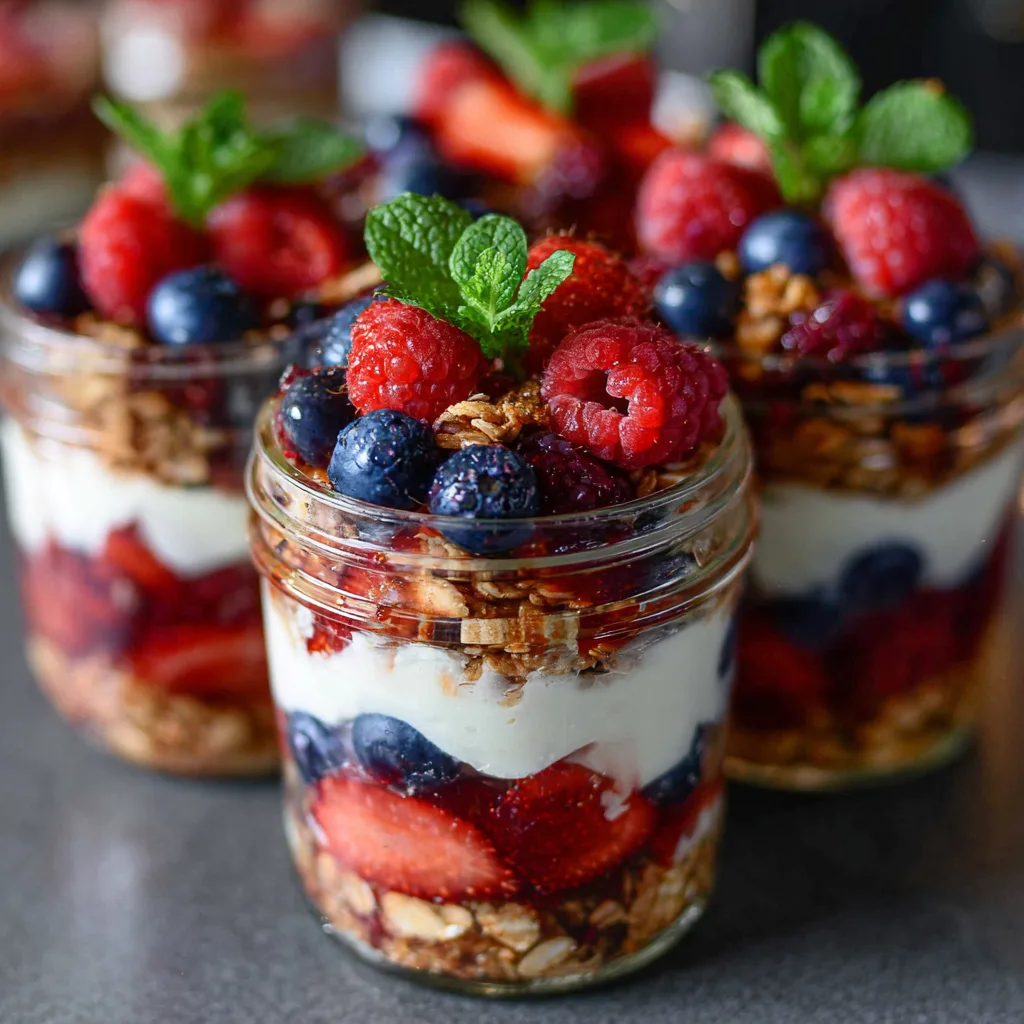 Berry Yogurt Parfait Brunch Jars