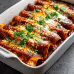 Black Bean Sweet Potato Enchiladas (vegetarian)