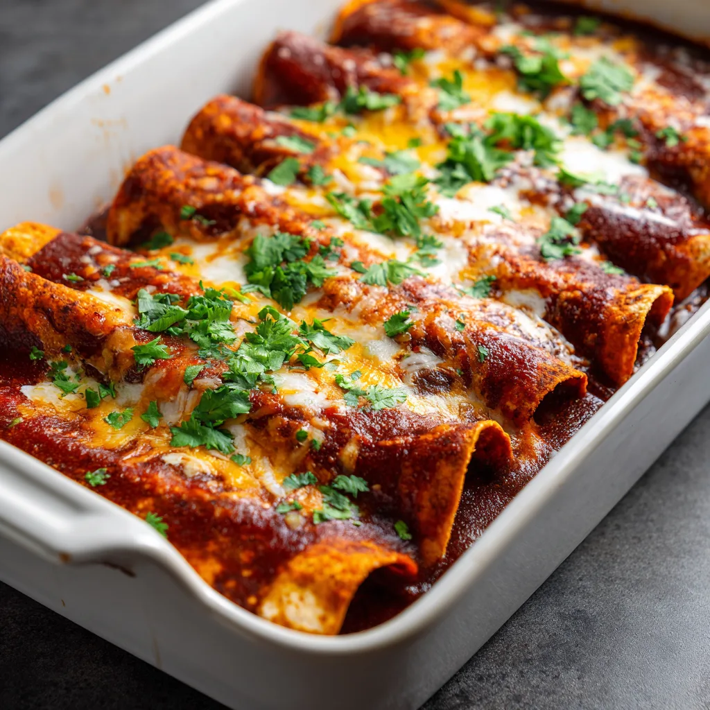 Black Bean Sweet Potato Enchiladas (vegetarian)