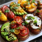 Caprese Avocado Toast Platter (vegetarian)