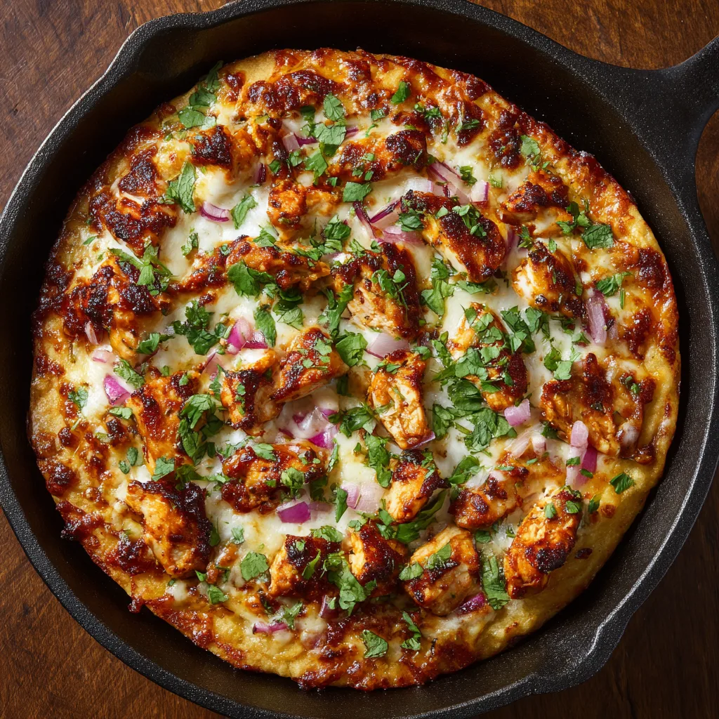 Cast-Iron BBQ Chicken Pizza (BBQ)