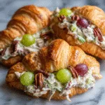 Chicken Salad Croissants with Grapes and Pecans