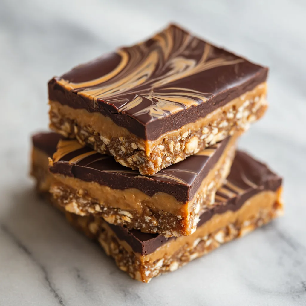 Chocolate Peanut Butter No-Bake Bars (no-bake)