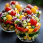 Chopped Mosaic Salad Cups