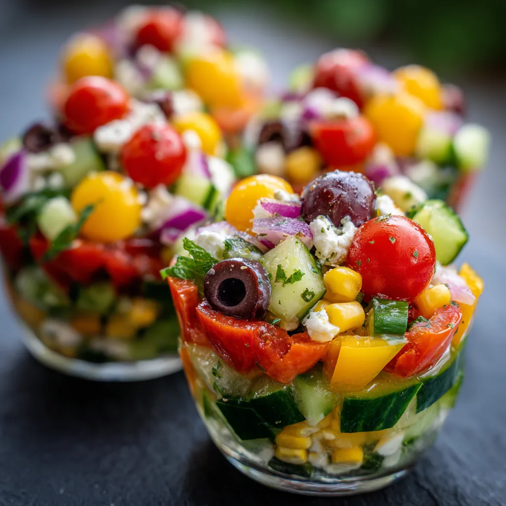 Chopped Mosaic Salad Cups