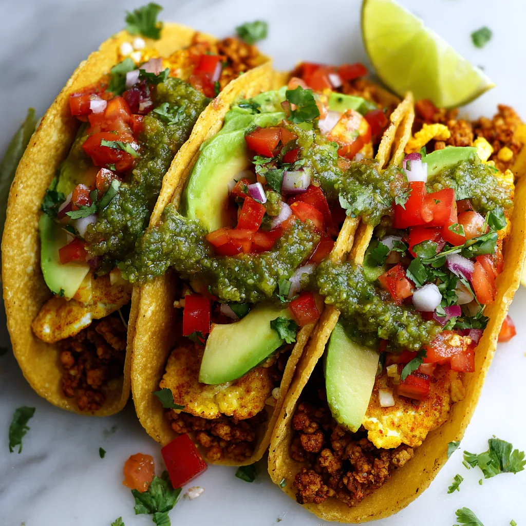 Chorizo Breakfast Tacos with Salsa Verde