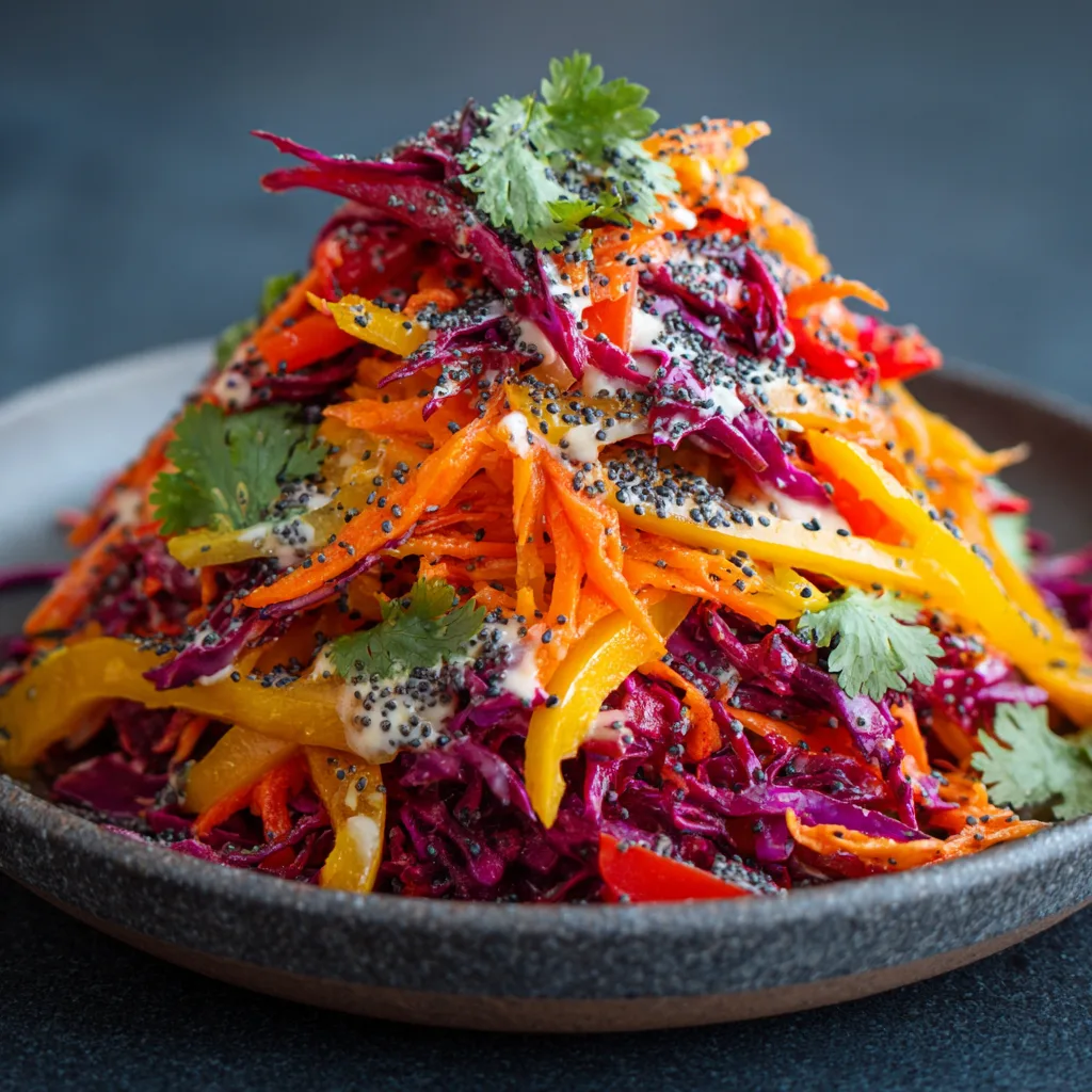 Citrus Rainbow Slaw with Poppyseed Dressing (gluten-free)