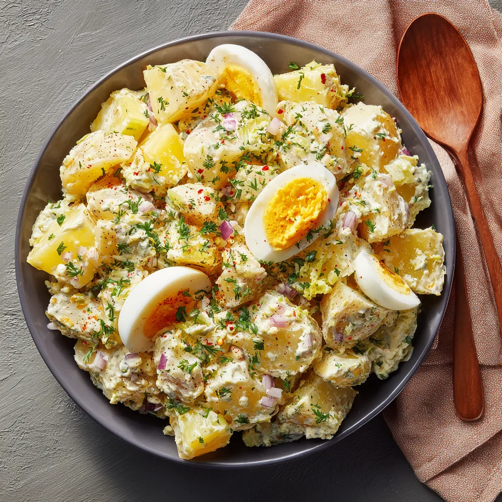 Classic Potato Salad with Mustard & Eggs