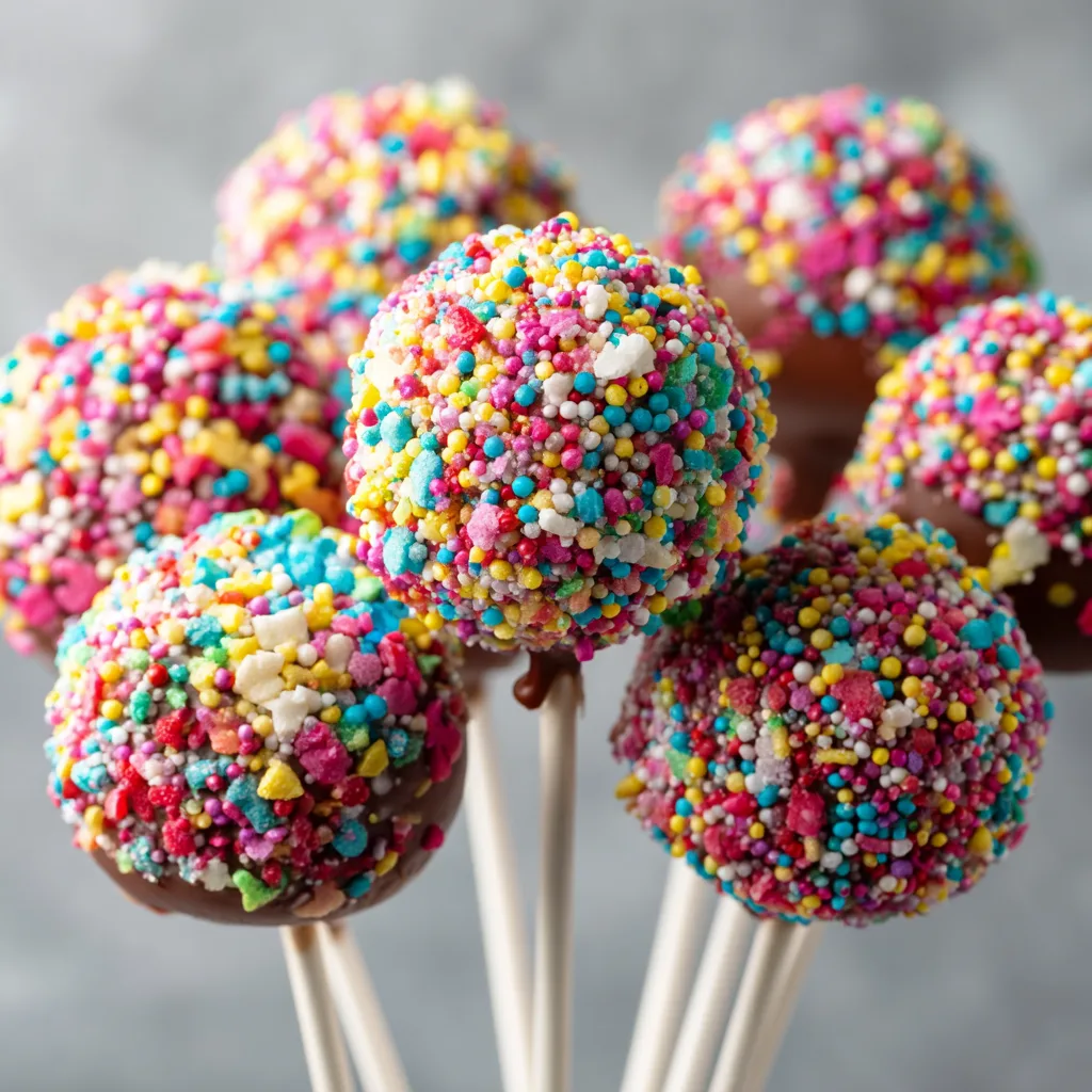 Confetti Cake Pops (no-bake)