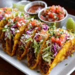 Crispy Baked Beef Tacos with Spicy Slaw