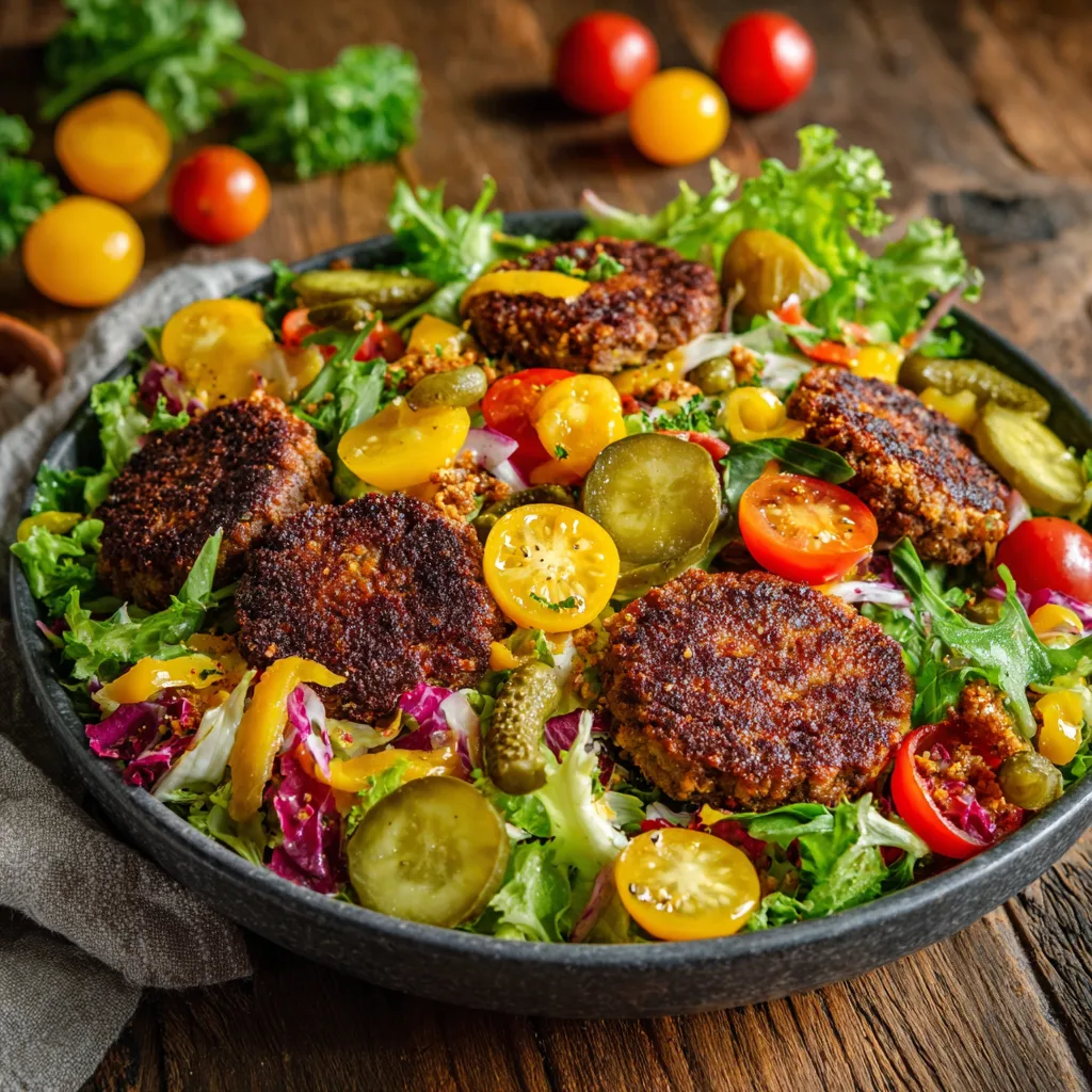 Crispy Smash Burger Salad (gluten-free)