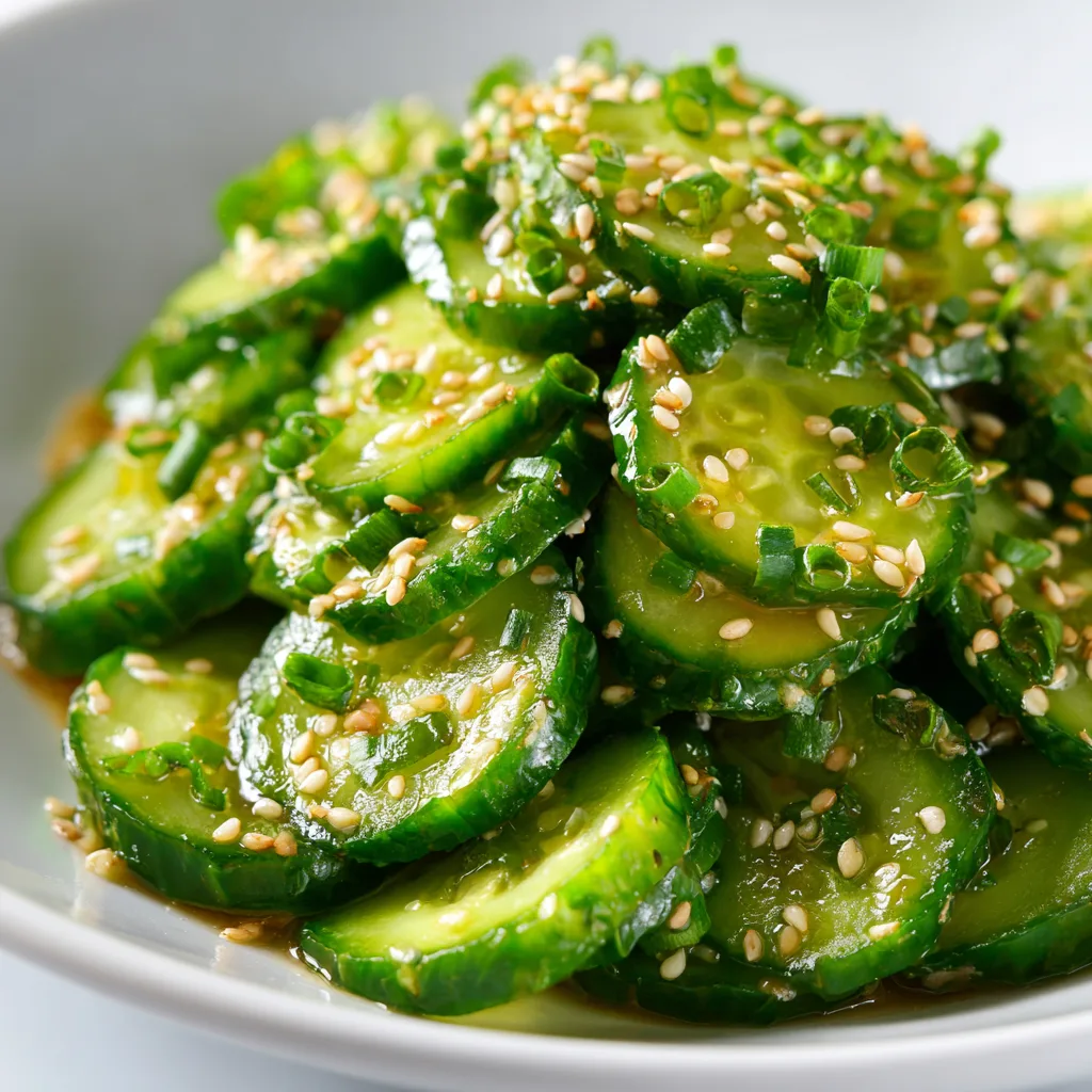 Crunchy Cucumber Salad with Sesame Dressing (gluten-free)