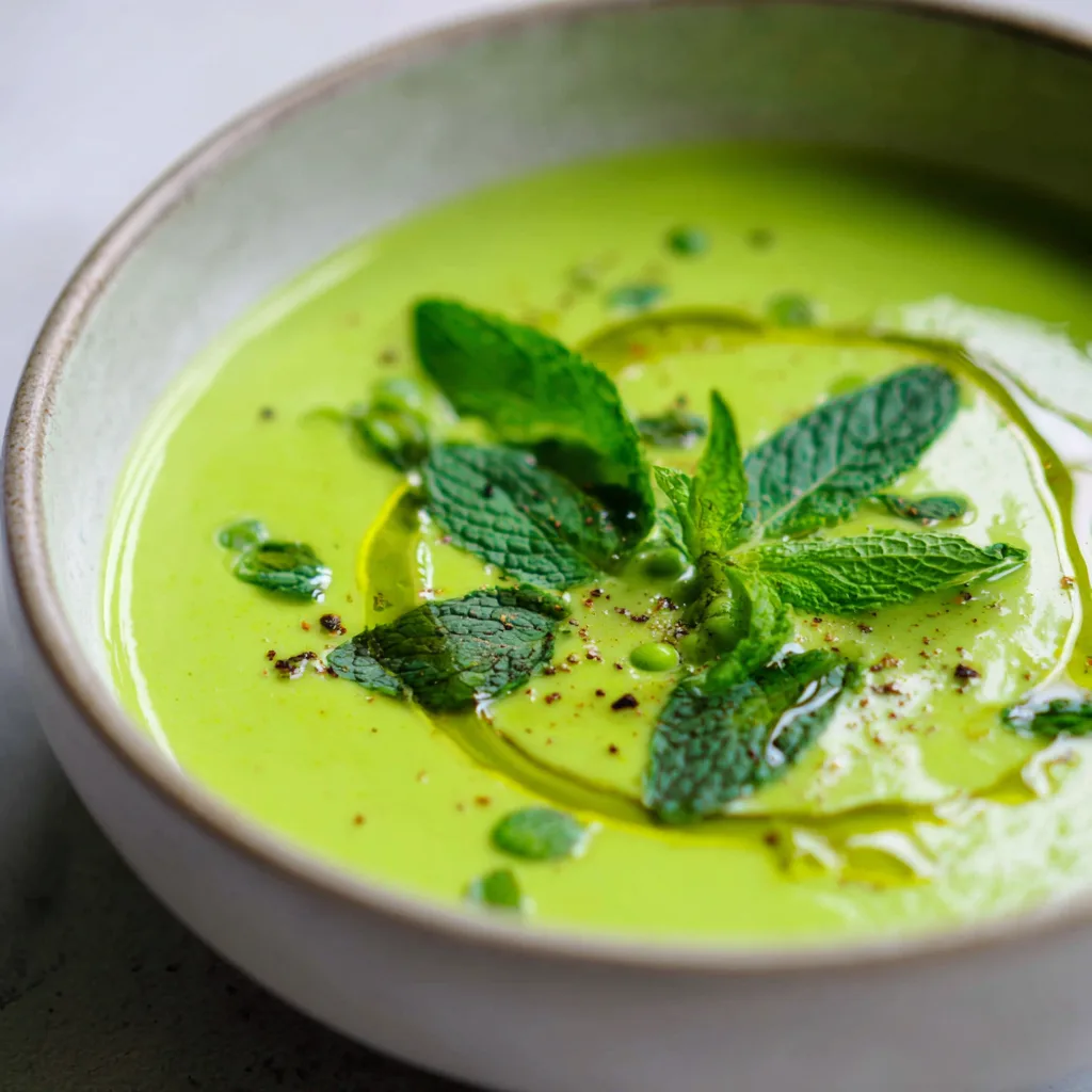 Garden Pea & Mint Soup (chilled)