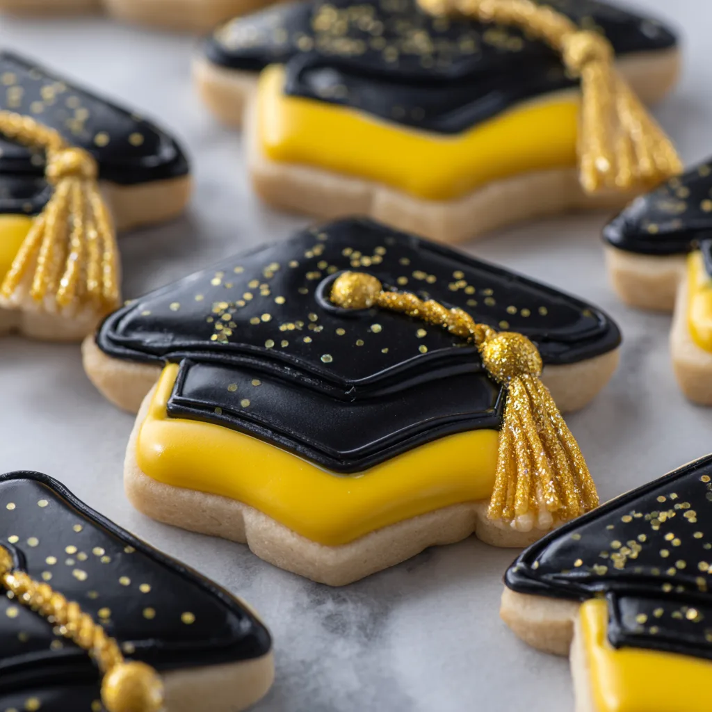 Graduation Cap Sugar Cookies