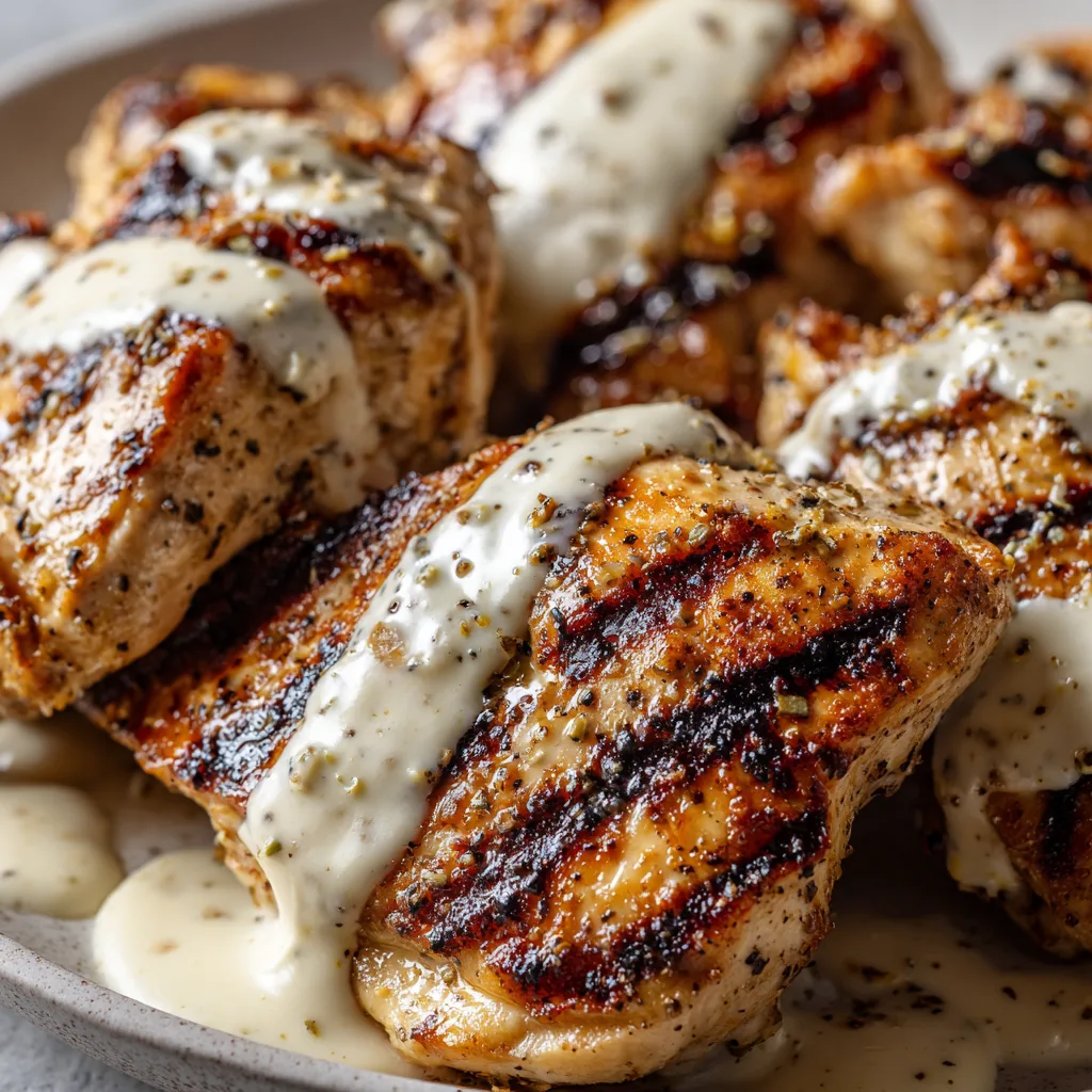 Grilled Chicken with Alabama White Sauce
