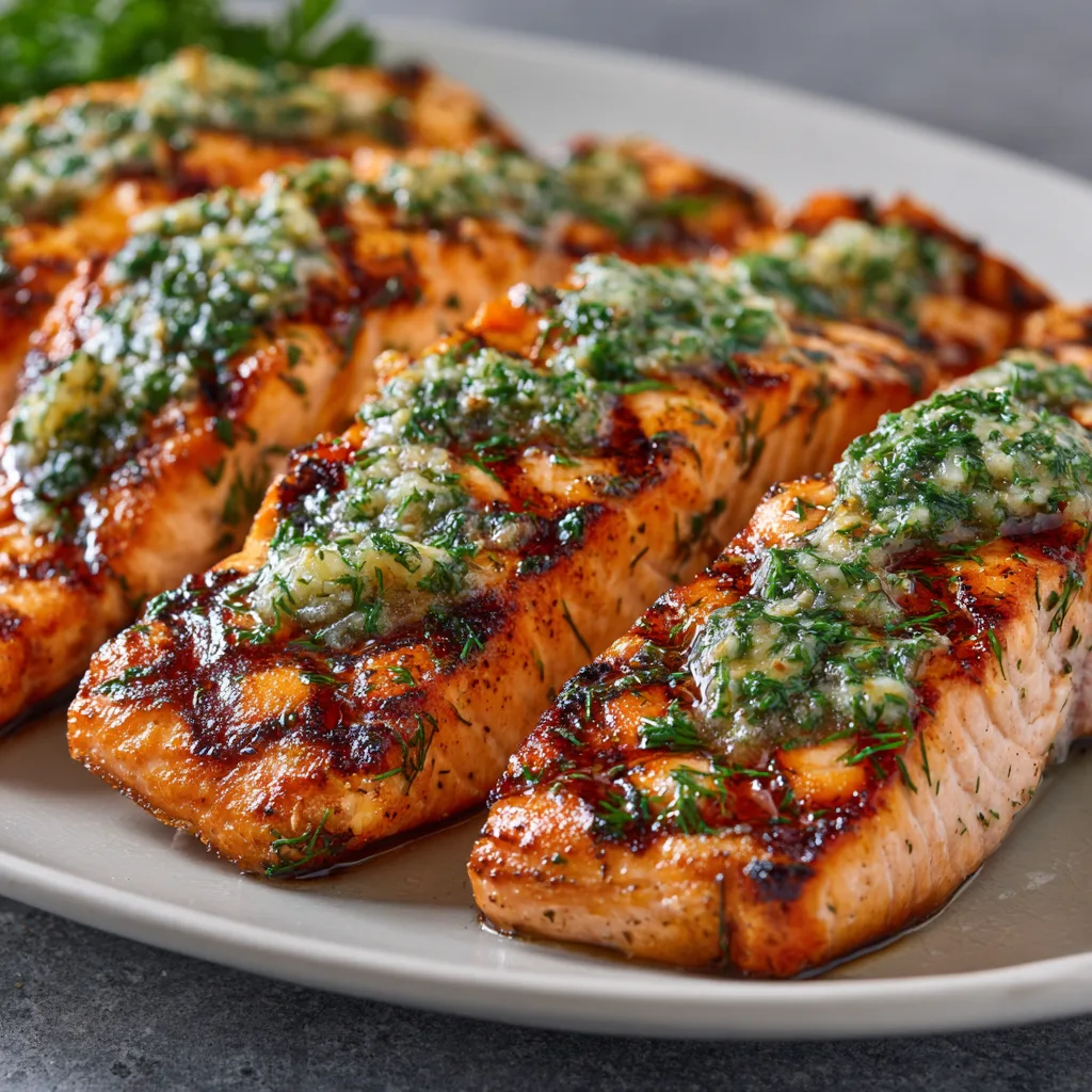Grilled Salmon with Lemon-Herb Butter