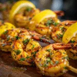 Grilled Shrimp Skewers with Garlic and Lemon (grilling)