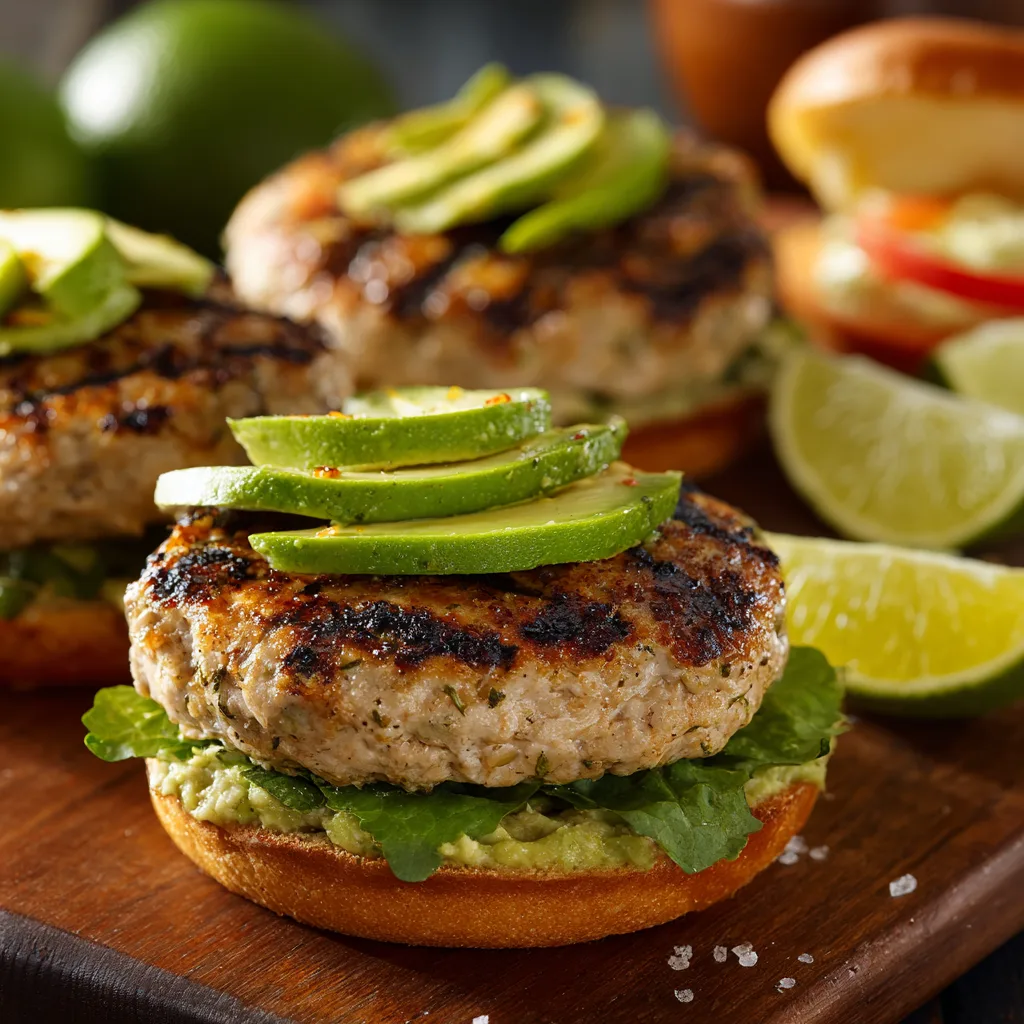Grilled Turkey Burgers with Avocado and Lime (grilling)