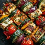 Grilled Veggie & Halloumi Skewers