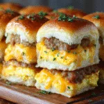 Make-Ahead Breakfast Sliders with Sausage and Egg