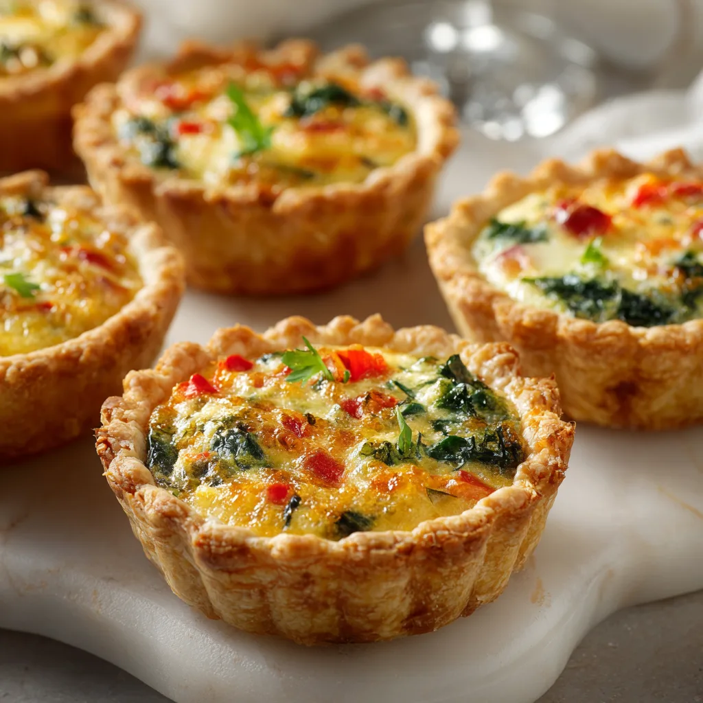 Mini Quiche Trio with Flaky Crust