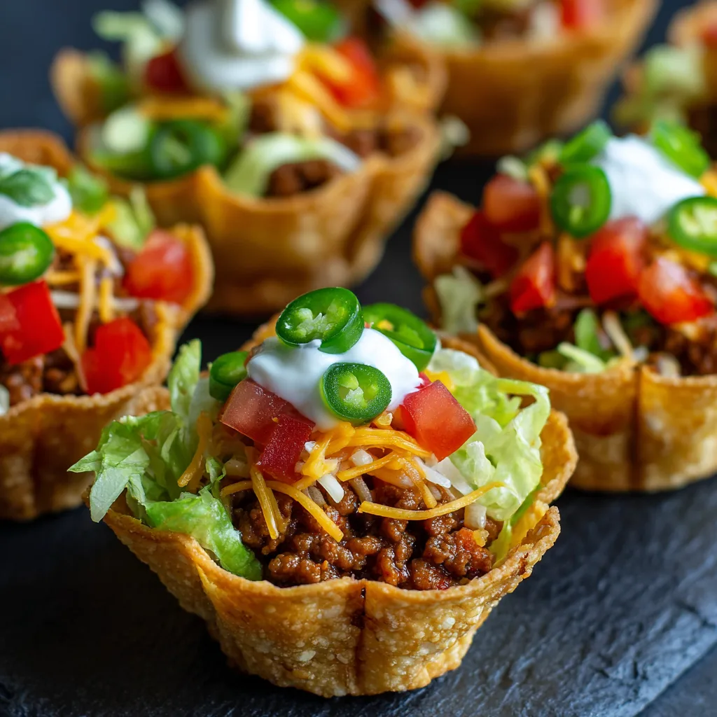 Mini Taco Cup Appetizers