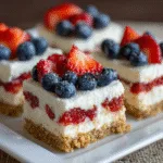 No-Bake Flag Cheesecake Bars