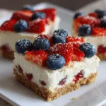 No-Bake Flag Cheesecake Bars (no-bake)