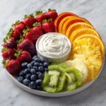 Rainbow Fruit Platter with Yogurt Cloud Dip (gluten-free)