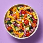 Rainbow Pasta Salad (vegetarian)