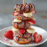 Rainbow Sprinkle Donut Skewers