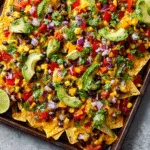 Rainbow Veggie Sheet-Pan Nachos (vegetarian)