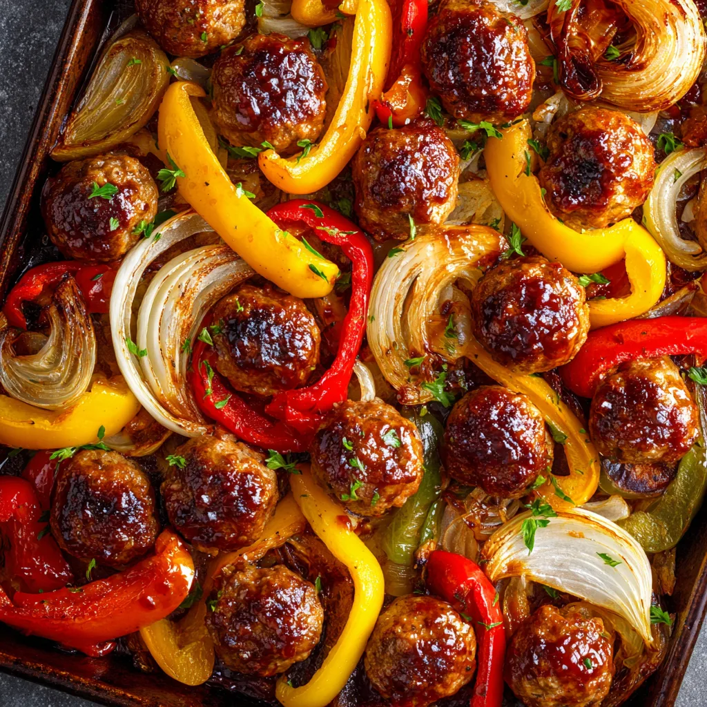 Sheet-Pan BBQ Meatballs