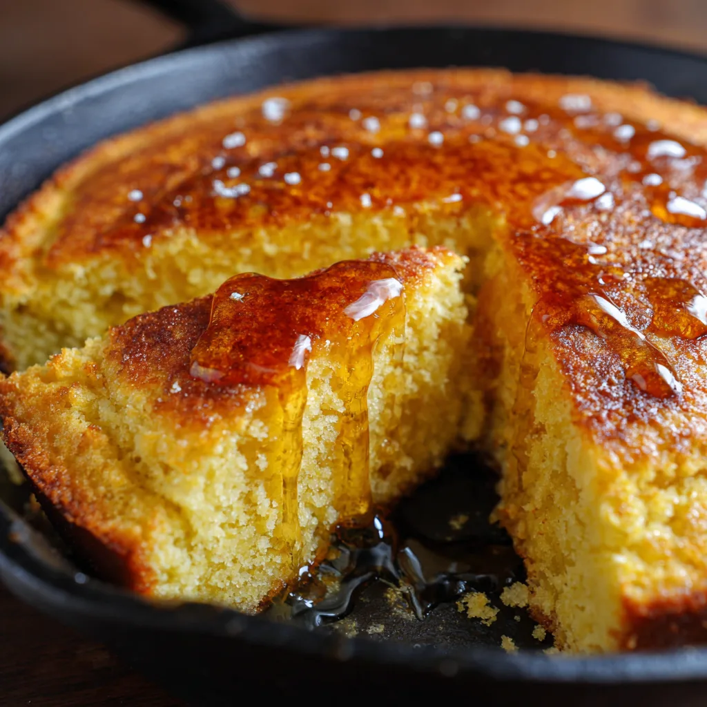 Skillet Cornbread with Honey Butter