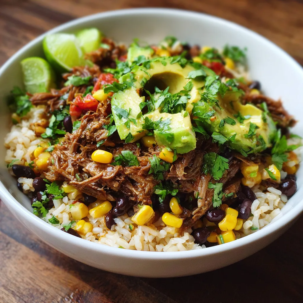 Slow Cooker Barbacoa Burrito Bowls (gluten-free)