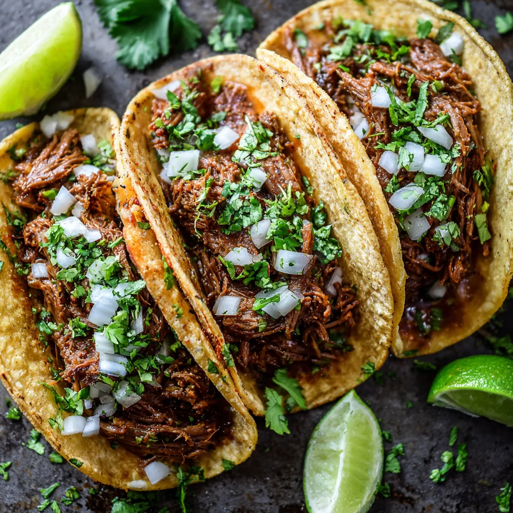 Slow Cooker Barbacoa Tacos
