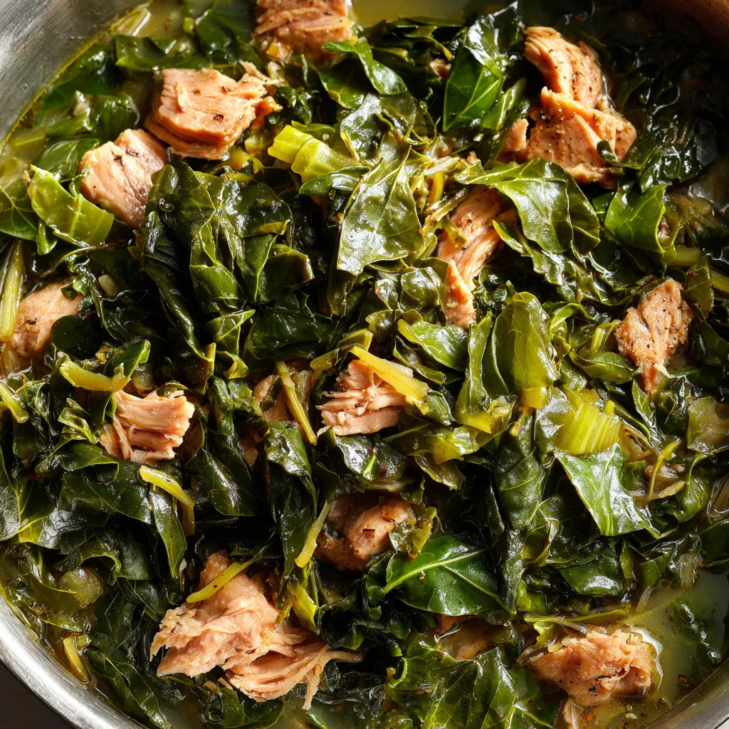 Slow-Simmer Collard Greens with Smoked Turkey (gluten-free)