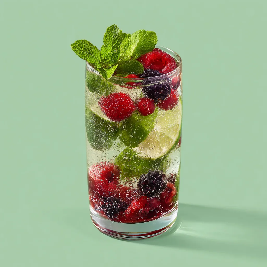 Sparkler Berry Mojito Mocktail