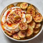 Spicy Pickle Chips and Dip