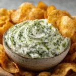 Spicy Pickle Dip with Kettle Chips
