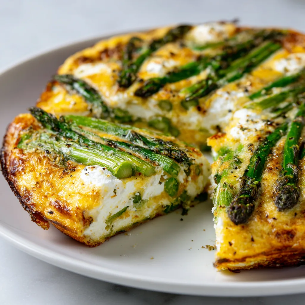 Spring Asparagus & Goat Cheese Frittata