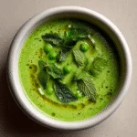 Spring Pea and Mint Soup (vegetarian)