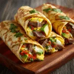 Steak and Egg Breakfast Burritos (grilling)
